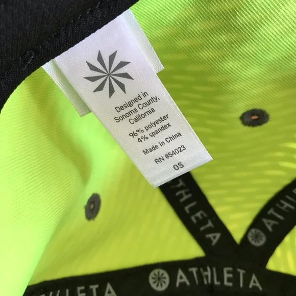 Athleta baseball hat gray and neon green - Picture 3 of 5